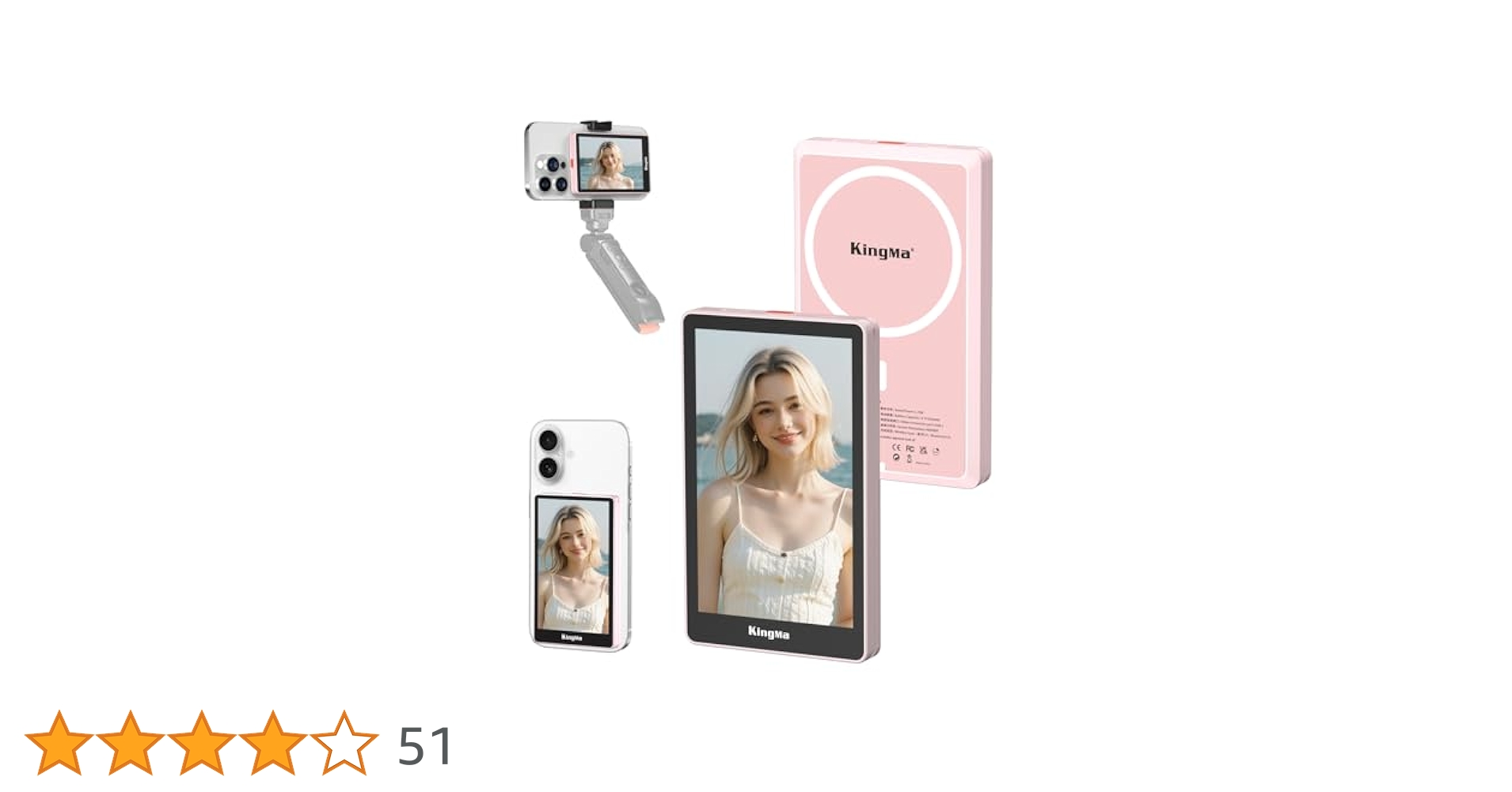 新品 King Ma 5インチ iPhone自撮りモニタ VL-PH05 Max Amazon.co.jp: King Ma iPhone自撮りモニターVlog Magsafe外部